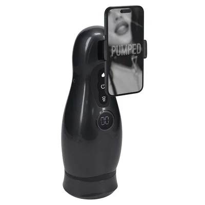 shots pumped virtuo with phone attachment masturbator