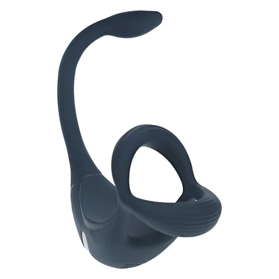 shots levelz remote control vibrating tri o cock ring with prostate stimulator