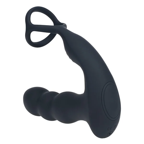 Shots LEVELZ Dual Vibrating Rotating Prostate Stimulator with Cock & Ball Rings — image 2 of 3