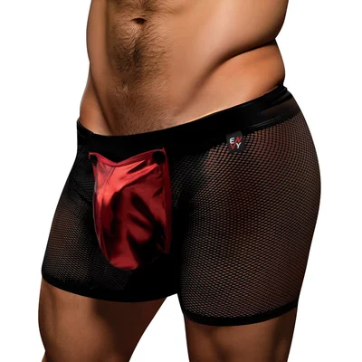 envy snap down mesh boxer brief red