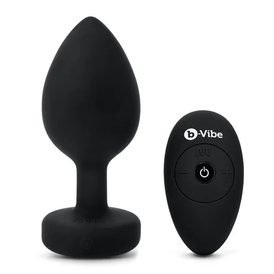 b vibe vibrating jewel butt plug xxl
