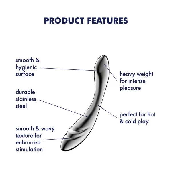 Satisfyer Pure Gravity 3 Stainless Steel Dildo — image 4 of 6