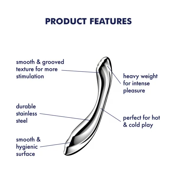 Satisfyer Pure Gravity 2 Stainless Steel Dildo — image 3 of 6