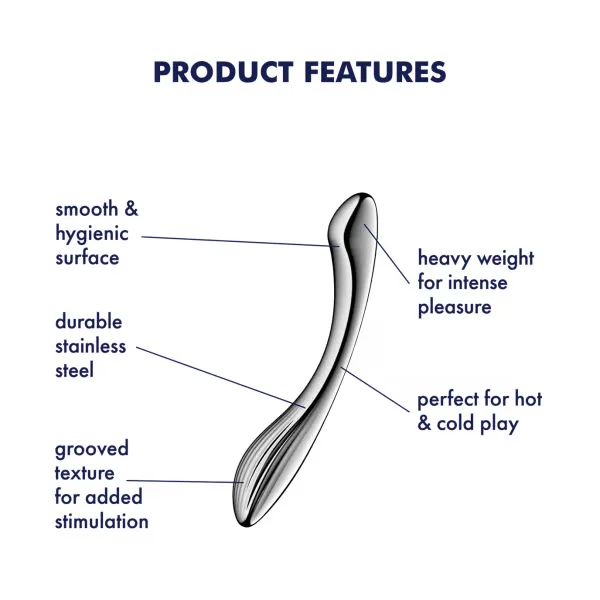 Satisfyer Pure Gravity 1 Stainless Steel Dildo — image 4 of 6