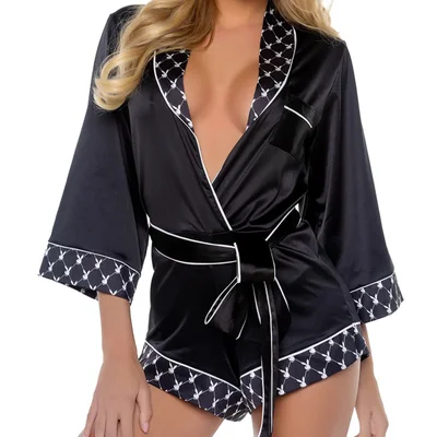 playboy bunny smoke lounge romper