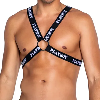 playboy mens dark room upper body harness