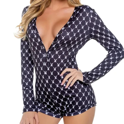 playboy bunny cozy lounge romper