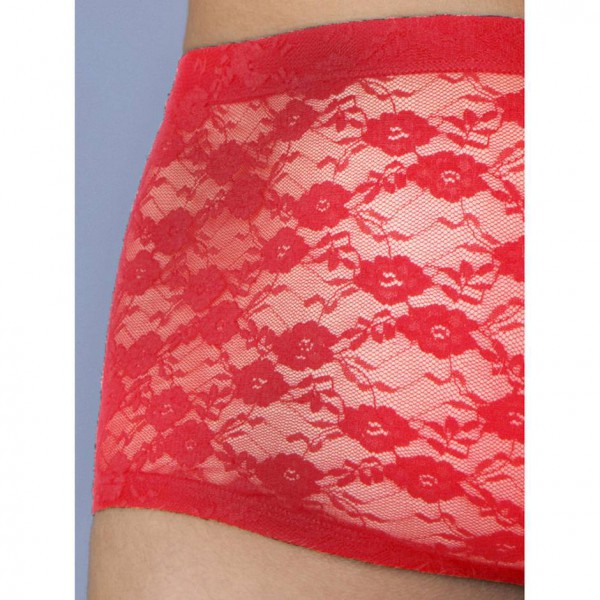 LHM Red Lace Boxer Shorts