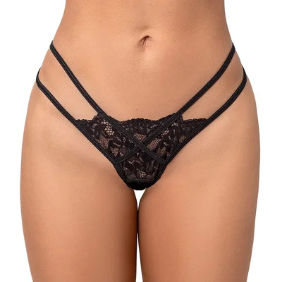 mapale double strap lace thong