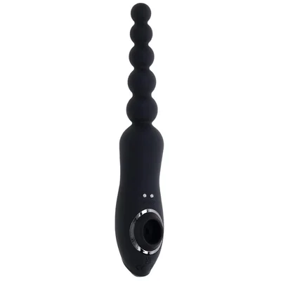 playboy pleasure let it bead rechargeable vibrating anal beads clit sucker
