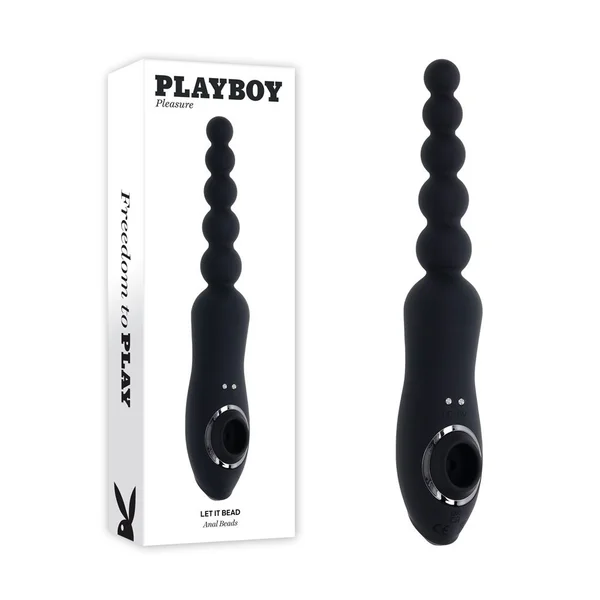 Playboy Pleasure Let It Bead Rechargeable Vibrating Anal Beads & Clit Sucker