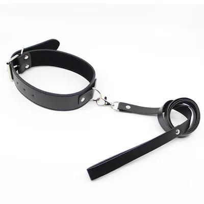love in leather faux leather unlined collar and lead