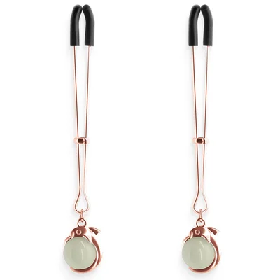 ns novelties bound g1 tweezer nipple clamps with dolphin pendant