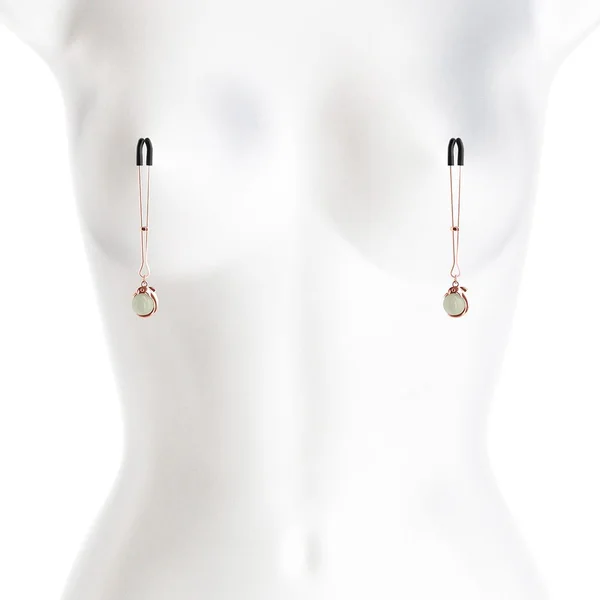 NS Novelties Bound G1 Tweezer Nipple Clamps with Dolphin Pendant — image 2 of 3