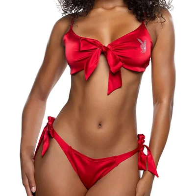 playboy bow bunny 2 piece lounge set
