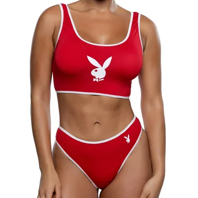playboy sporty bunny 2 piece lounge set