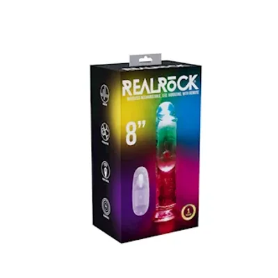 realrock led vibrating dong with remote