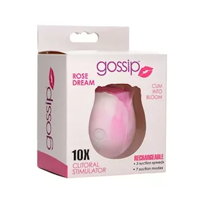gossip rose 10x silicone clit suction stimulator swirl