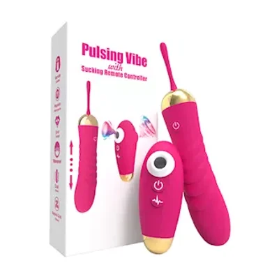 pulsing vibe with sucking remote controller
