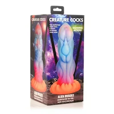 creature cocks alien invader glow in the dark dildo