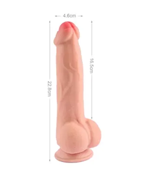 Ruler Sliding Skin Dual Layer Dildo — image 5 of 5