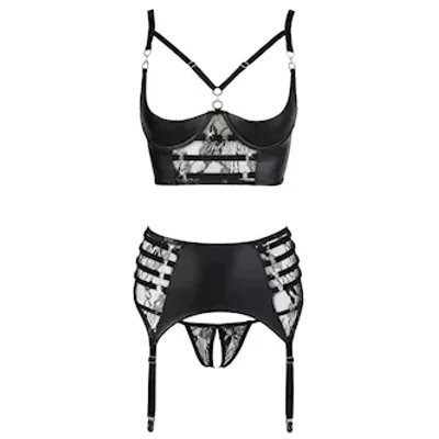 leslie shelf bra suspender set