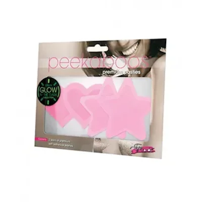 peekaboo gitd heartsstars hot pink