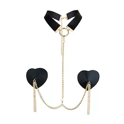 bdsm love heart collar and pasties
