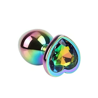 rainbow heart gem plug