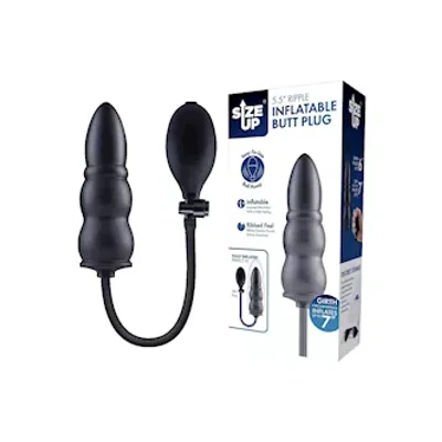 size up ripple inflatable butt plug 55 inch