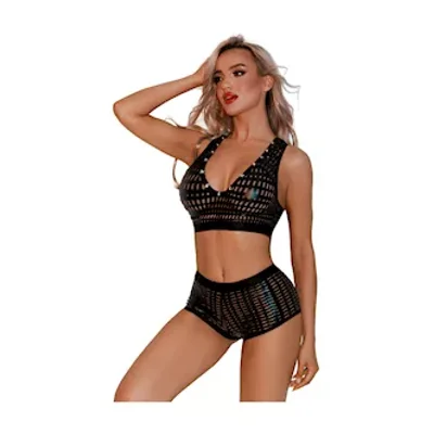 mesh bra and panty set