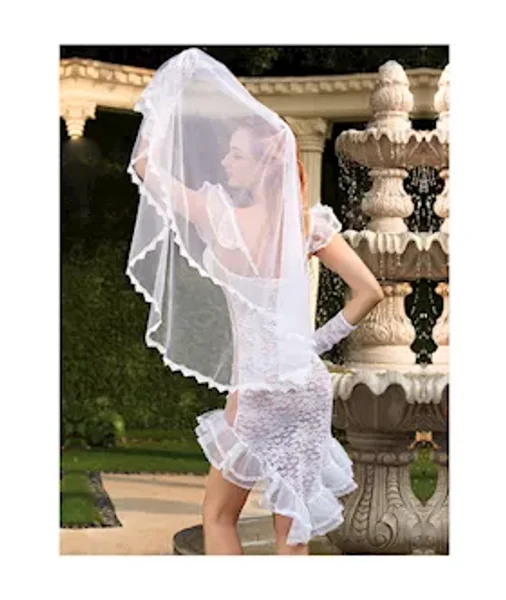 Sexy Wedding Dress With Veil Costume — image 4 of 4