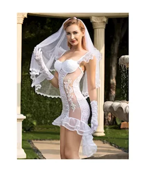 Sexy Wedding Dress With Veil Costume — image 3 of 4