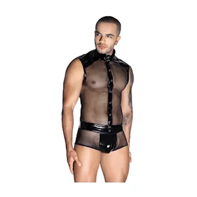 fancy dress mesh top and underwear