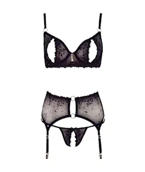 Abierta Fina Clear As Day Crotchless Lingerie — image 5 of 5