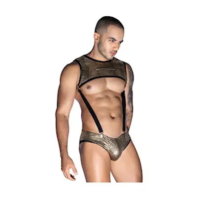 golden snake top and underwear set