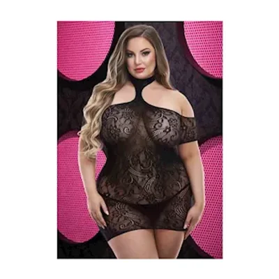 cut out lace mini dress