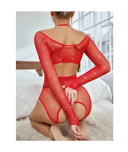 Diamond Crotchless Rhinestone Bodystocking — image 5 of 5