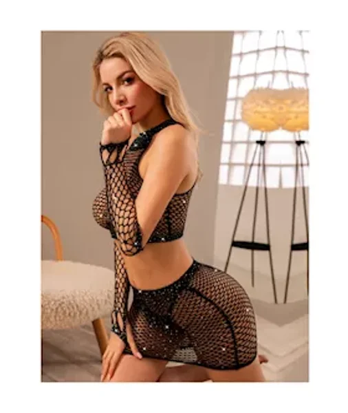 Star System Fishnet Top And Skirt — image 5 of 5