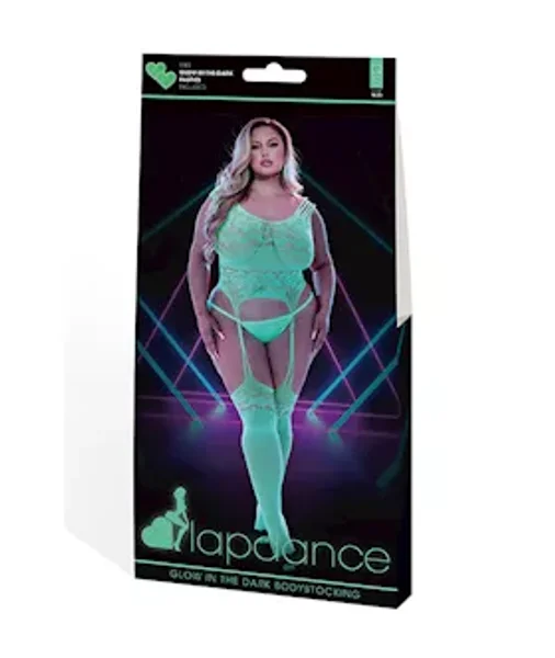 Lapdance Glow In The Dark Bodystocking With Garters — image 3 of 4