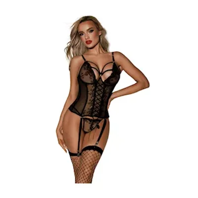 fern corset top and thong