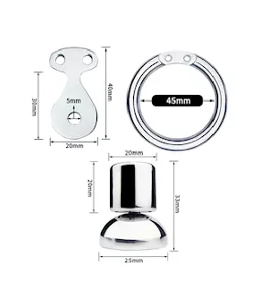 Teardrop Hex Locked Inverted Chastity Cage With Dildo Attachment — image 6 of 20
