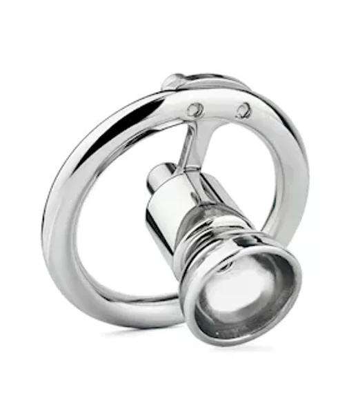Teardrop Hex Locked Inverted Chastity Cage With Dildo Attachment — image 3 of 20