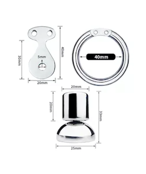 Teardrop Hex Locked Inverted Chastity Cage With Dildo Attachment — image 19 of 20