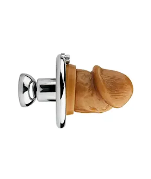 Teardrop Hex Locked Inverted Chastity Cage With Dildo Attachment — image 4 of 20
