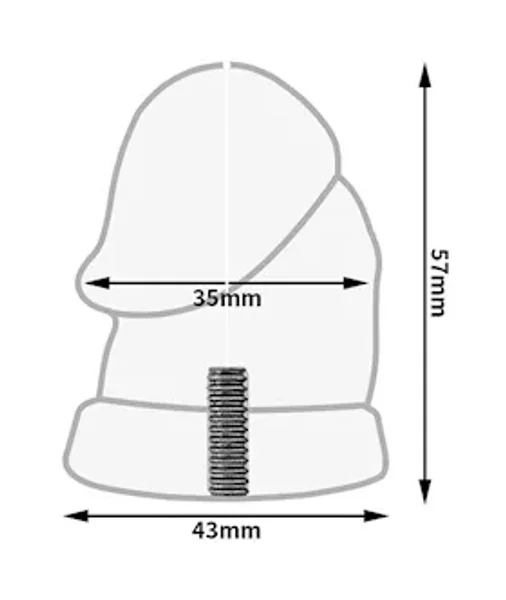 Teardrop Hex Locked Inverted Chastity Cage With Dildo Attachment — image 7 of 20