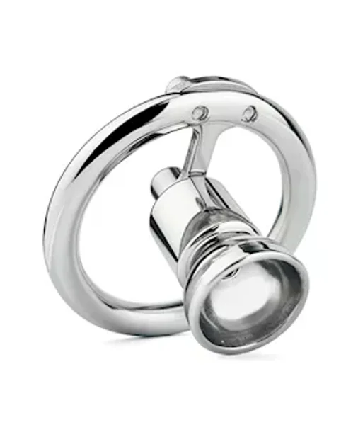 Teardrop Hex Locked Inverted Chastity Cage With Dildo Attachment — image 10 of 20