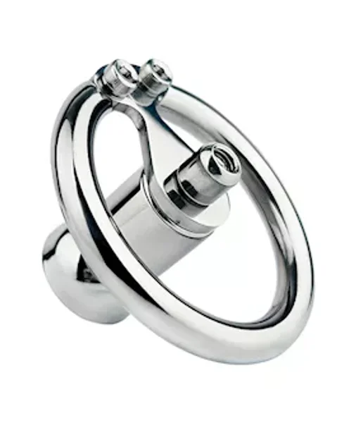 Teardrop Hex Locked Inverted Chastity Cage With Dildo Attachment — image 8 of 20