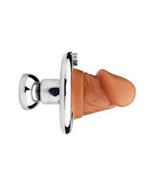 Teardrop Hex Locked Inverted Chastity Cage With Dildo Attachment — image 17 of 20