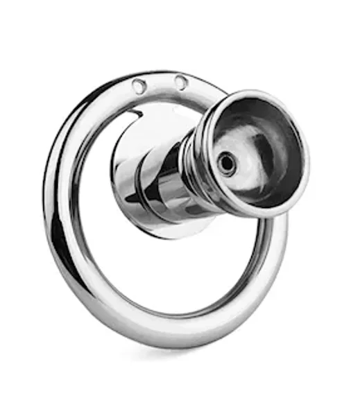 Full Circle Hex Locked Steel Inverted Chastity Cage With Dildo Attachment — image 3 of 13